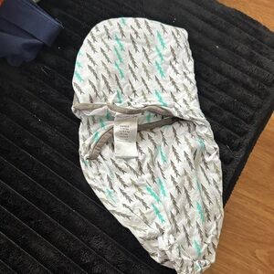 Neutral & Aqua Arrow Swaddle Sack